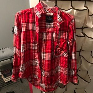 Red Plaid Button Down